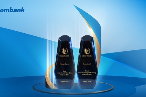 Sacombank nhận 2 giải thưởng trong lĩnh vực ngân hàng số và bán lẻ sáng tạo