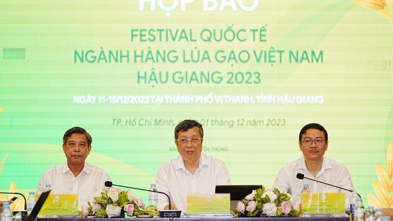 Họp báo Festival Quốc tế ngành hàng lúa gạo Việt Nam - Hậu Giang 2023.